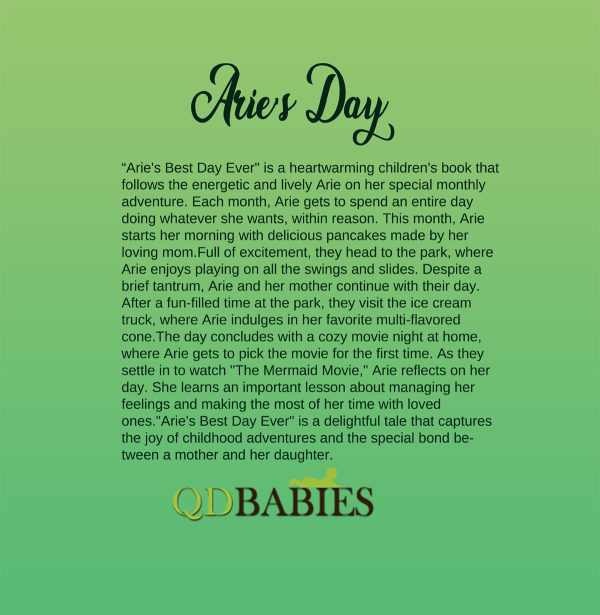 Arie's Day Children's Book Back